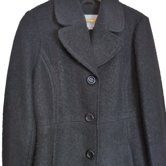 Jessica Simpson Black Wool Blend Pea Coat SZ M - Picture 13 of 14